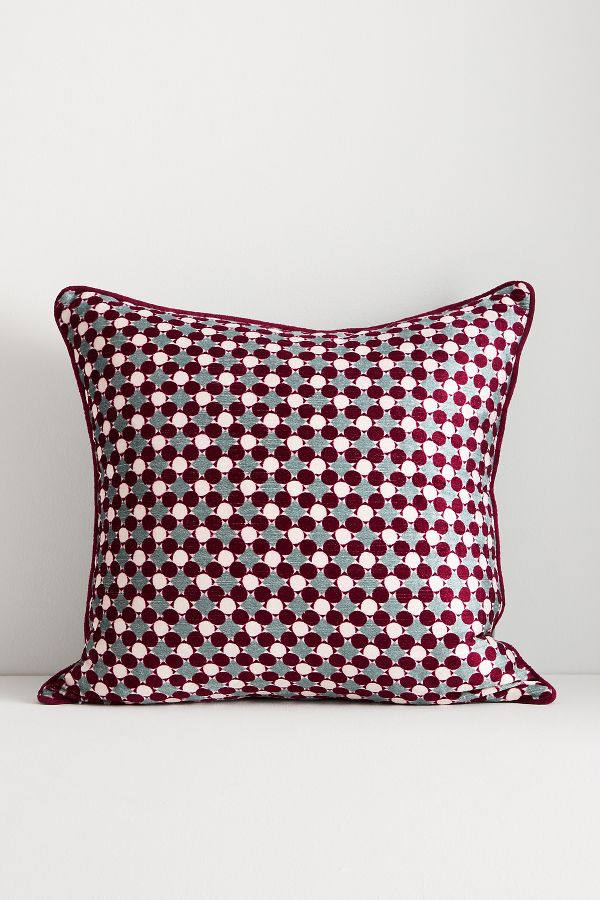 Slide View: 3: Alva Floral Cotton Velvet Pillow