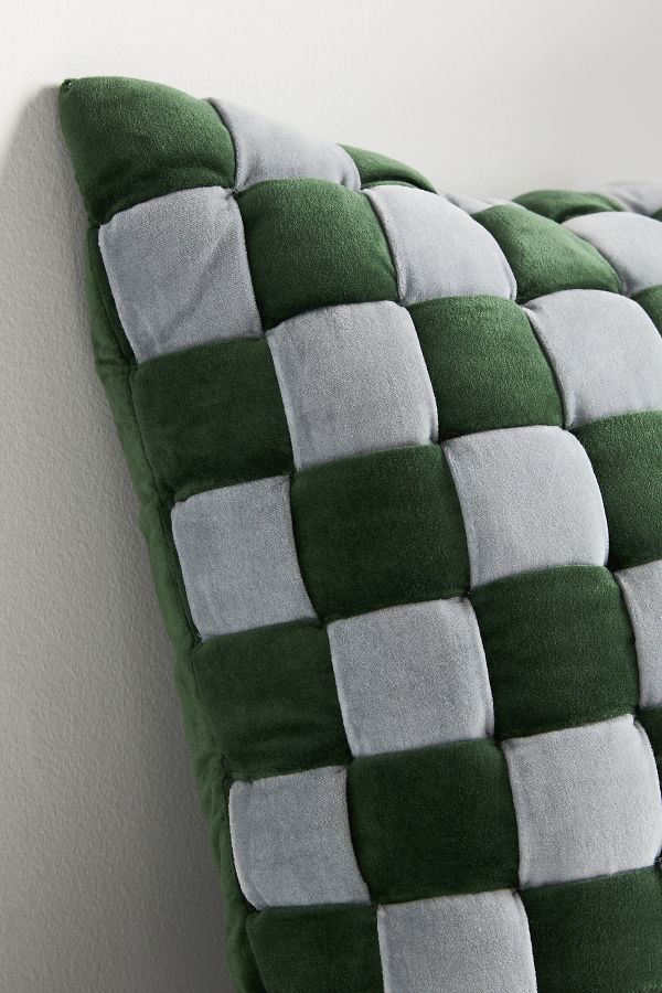 Slide View: 4: Larsen Chunky Woven Velvet Pillow