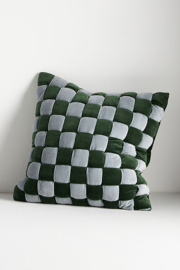 Slide View: 1: Larsen Chunky Woven Velvet Pillow