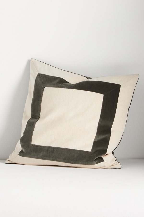 Slide View: 1: Cotton Velvet Frame Pillow