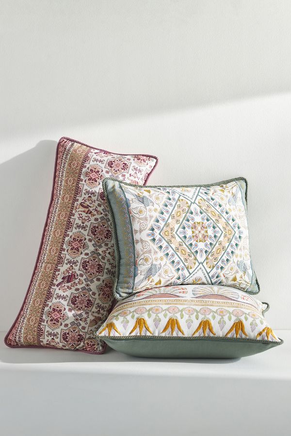 Slide View: 2: Farrah Hand-Embroidered Cushion