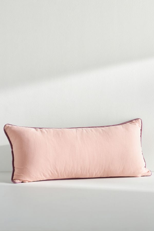 Slide View: 3: Farrah Hand-Embroidered Cotton Pillow