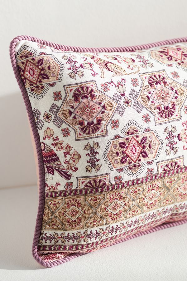 Slide View: 4: Farrah Hand-Embroidered Cotton Pillow