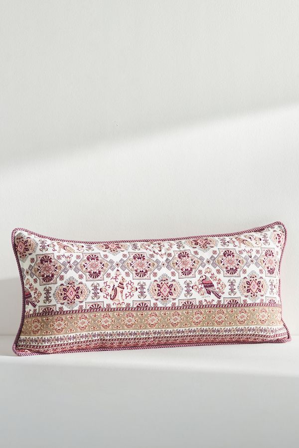 Slide View: 1: Farrah Hand-Embroidered Cotton Pillow