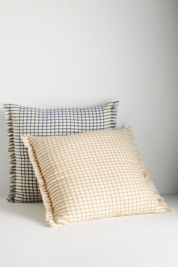 Slide View: 2: Windowpane Wool Blend Pillow