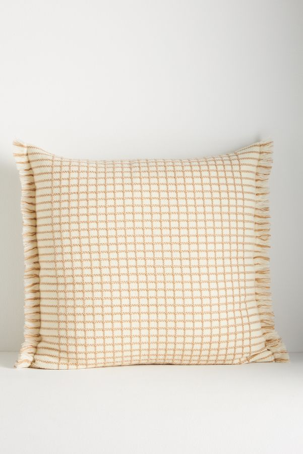 Slide View: 1: Windowpane Wool Blend Pillow