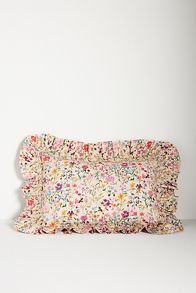 Slide View: 1: Coco & Wolf Silk Ruffle Cushion Cover