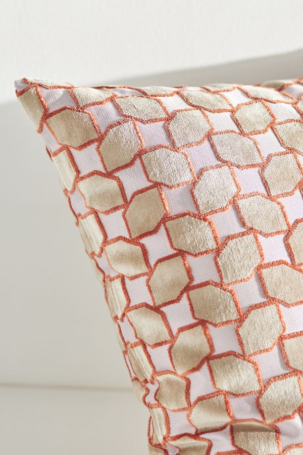 Slide View: 3: Gracen Geometric Velvet Pillow