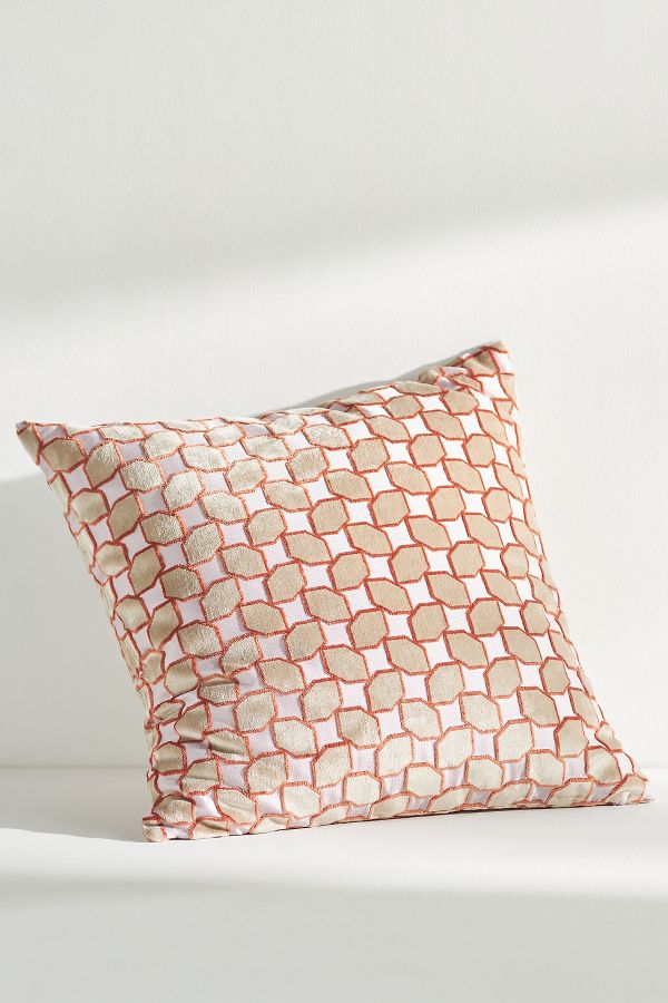 Slide View: 1: Gracen Geometric Velvet Pillow