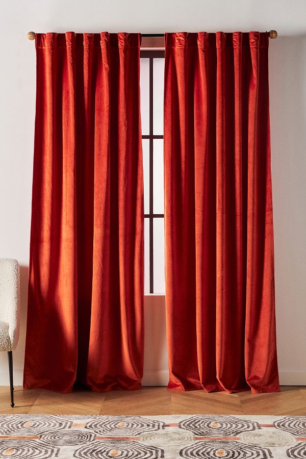 Slide View: 1: Velvet Louise Curtain