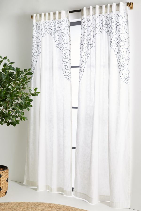 Embroidered Betina Curtain Anthropologie
