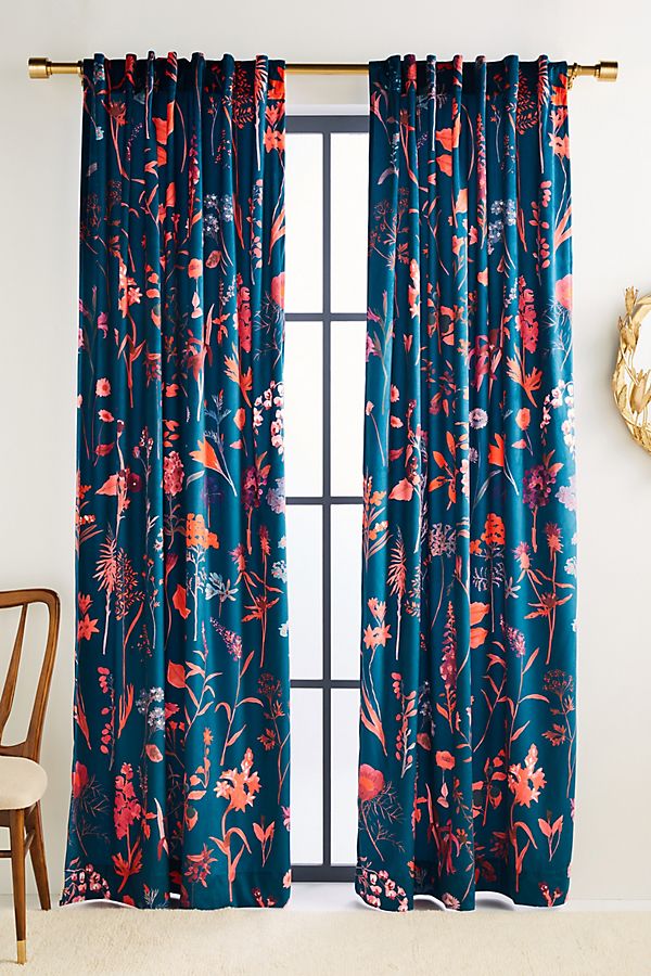 Slide View: 1: Layne Velvet Curtain