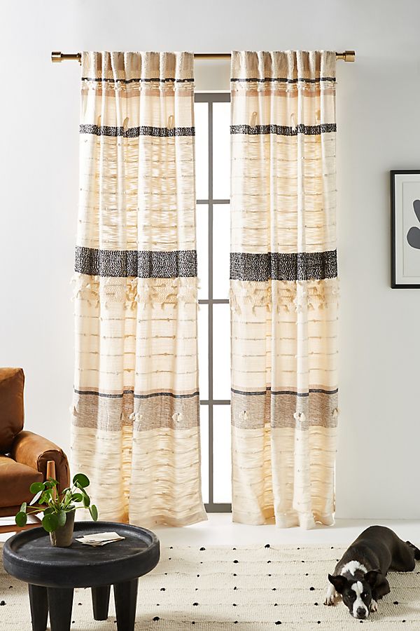 Slide View: 1: All Roads Tasseled Curtain