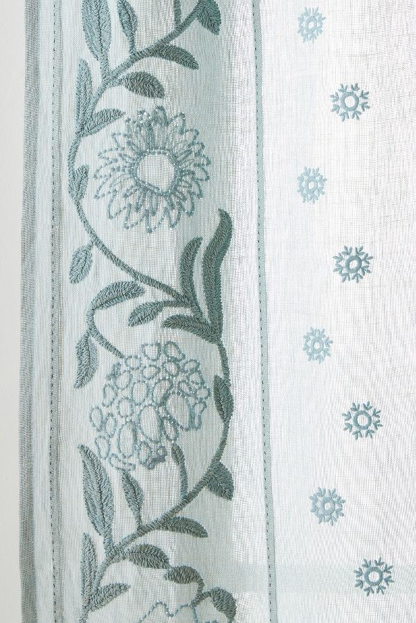 Slide View: 4: Embroidered Manette Curtain