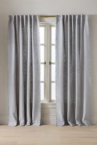 Slide View: 1: Luxe Linen Blend Woven Curtain