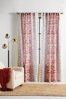 patterned drapes and curtains