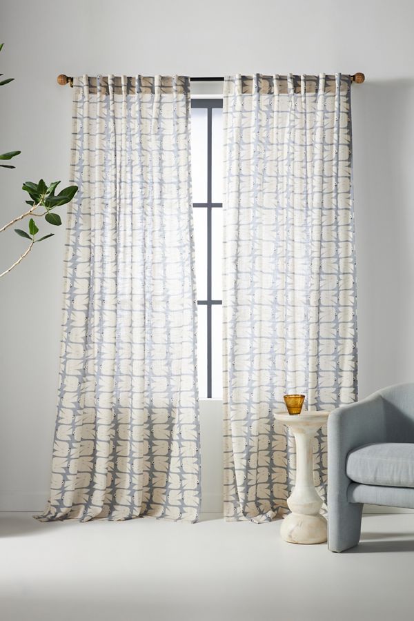 Marcello Velho Flock Curtain Anthropologie UK