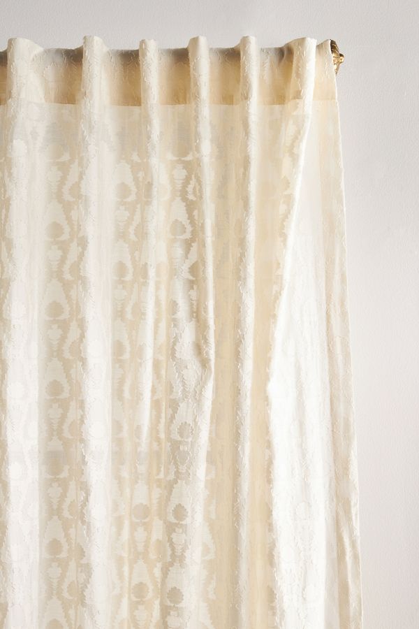 Slide View: 2: Bohana Sheer Woven Cotton Curtain