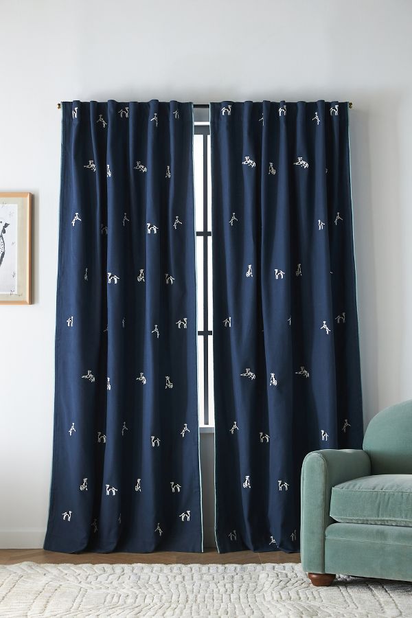 Slide View: 1: Monroe Embroidered Curtain