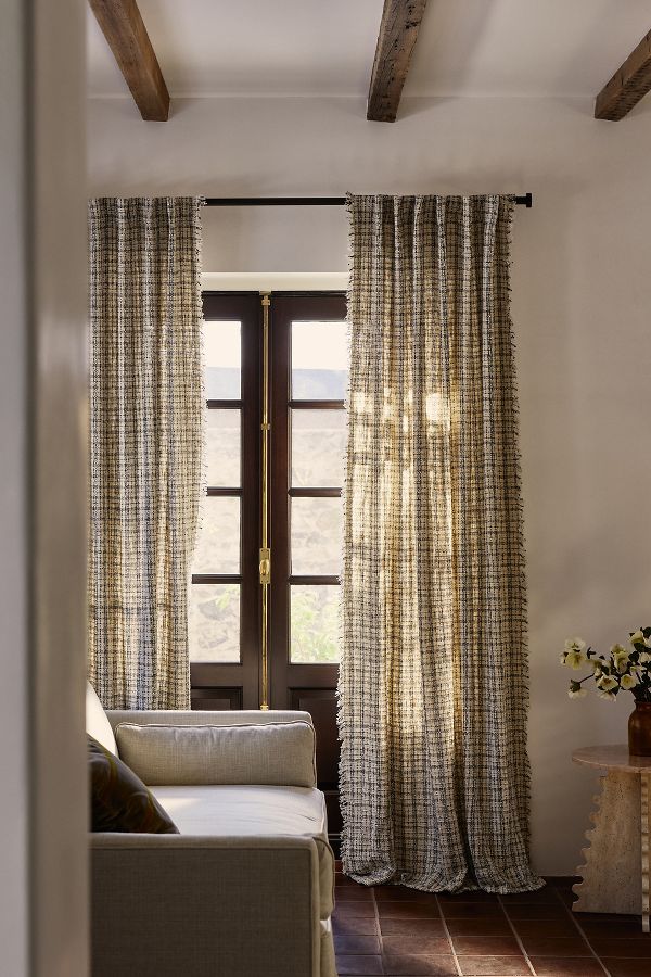 Slide View: 1: Verity Tweed Cotton Curtain