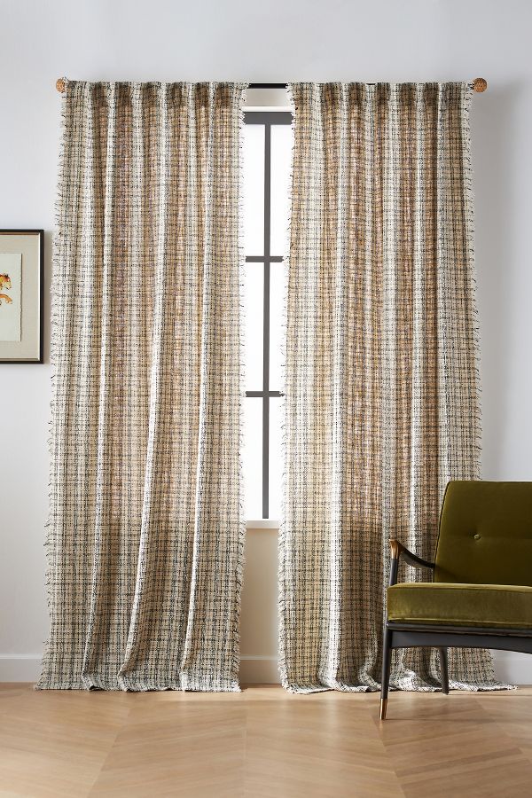 Slide View: 2: Verity Tweed Cotton Curtain