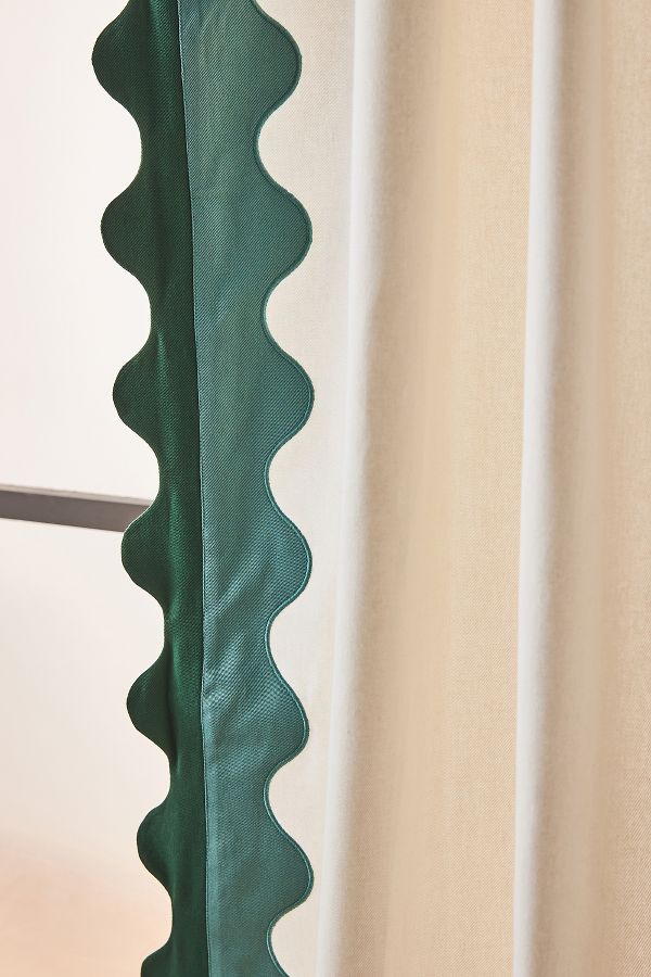 Slide View: 3: Maeve by Anthropologie Scalloped Cotton Curtain