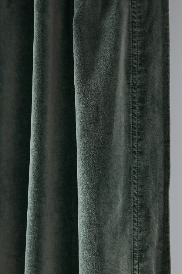 Slide View: 2: Trova Washed Velvet Curtain