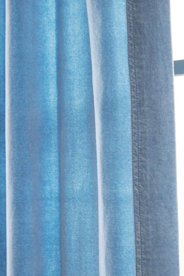 Slide View: 2: Trova Washed Velvet Curtain