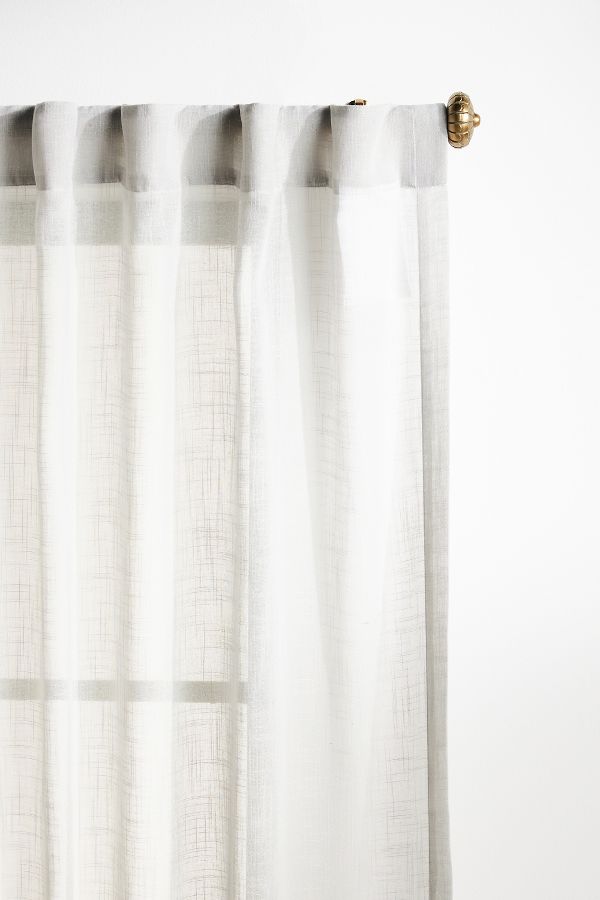 Slide View: 2: Lena Sheer Woven Curtain