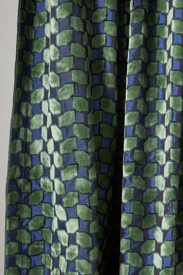 Slide View: 2: Gracen Velvet Woven Curtain