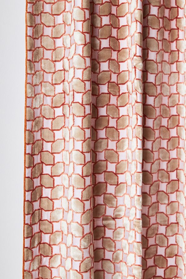 Slide View: 2: Gracen Velvet Woven Curtain