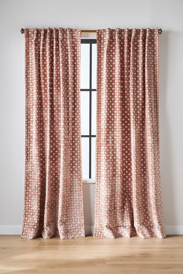 Slide View: 1: Gracen Velvet Woven Curtain