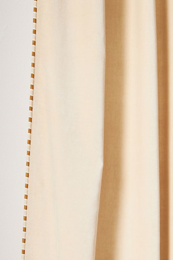 Slide View: 2: Milo Piped Velvet Curtain