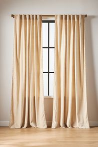 Slide View: 1: Milo Piped Velvet Curtain