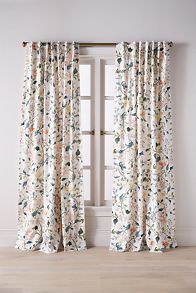 Slide View: 1: Hattie Cotton Floral Printed Curtain