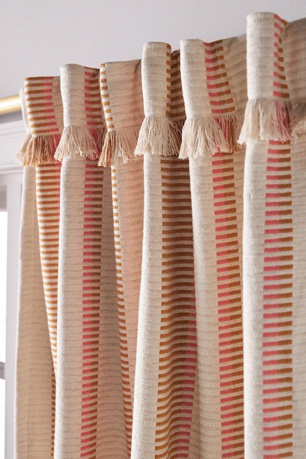 Slide View: 2: Pieced Stripe Blackout Curtain