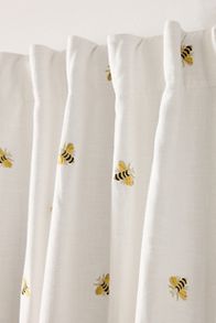 Slide View: 2: Abeille Embroidered Bee Cotton-Blend Blackout Curtain