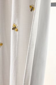 Slide View: 3: Abeille Embroidered Bee Cotton-Blend Blackout Curtain