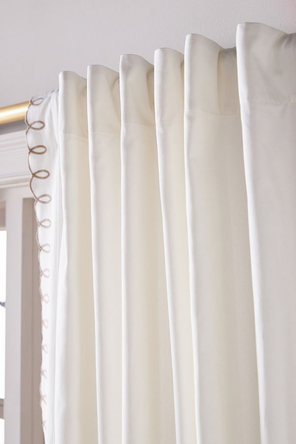 Slide View: 2: Maeve by Anthropologie Loop Embroidered Cotton Curtain