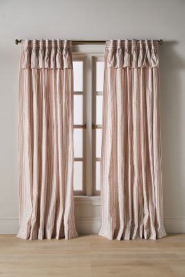 Cotton Printed Stripe Valence Curtain