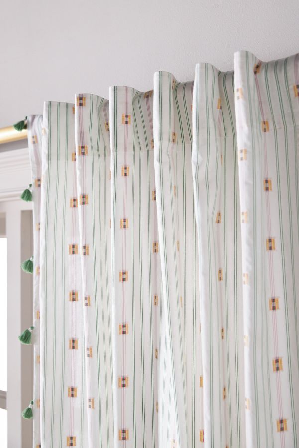 Slide View: 2: Nera Woven Tasseled Curtain