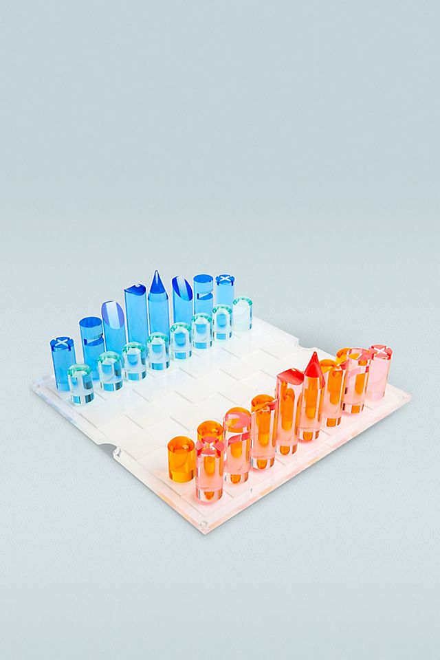 undefined | Acrylic Chess & Checkers Set