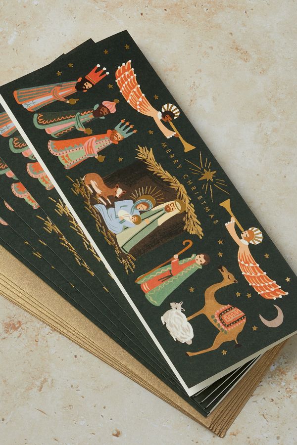 Set of 8 Rifle Paper Co. Nativity Cards | Anthropologie UK