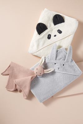 panda hooded baby towel