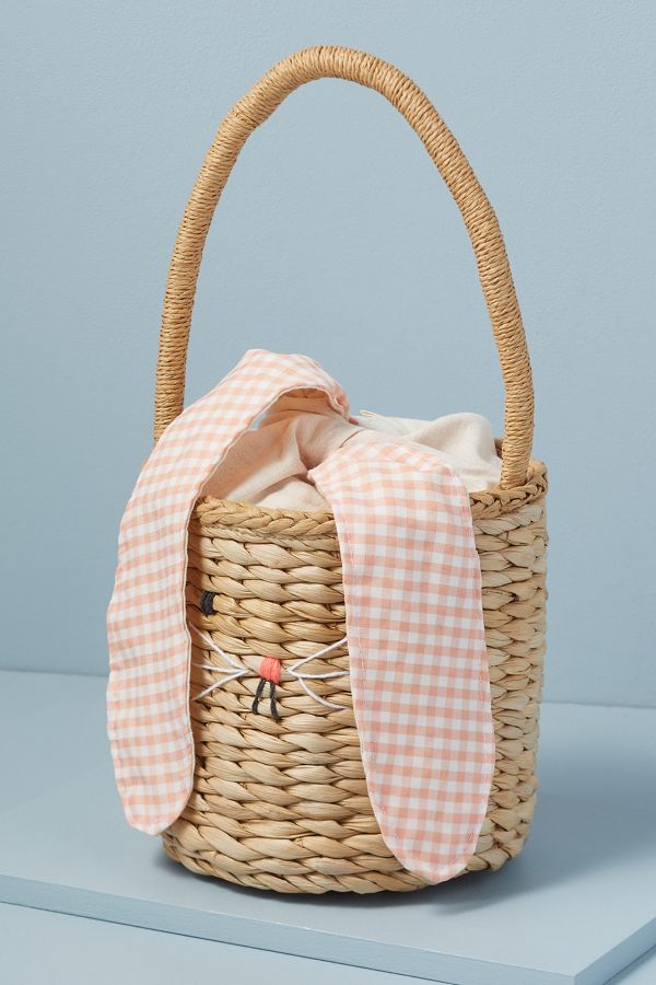 Straw Bunny Easter Basket Anthropologie UK