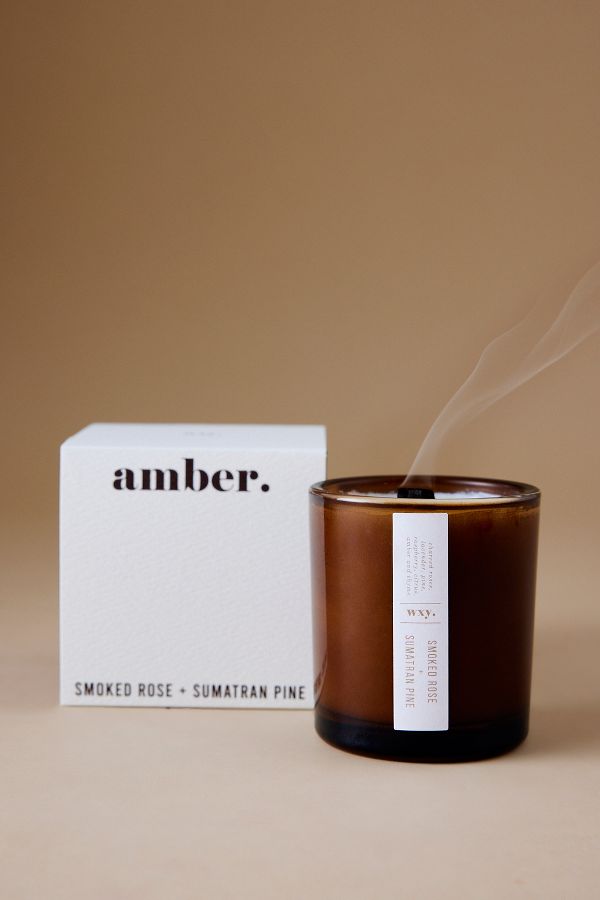 Slide View: 2: wxy. Amber. Smoked Rose & Sumatran Pine Glass Candle