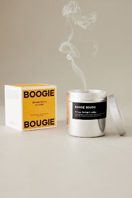 Bougie Métallique Boogie Bougie Mimosa Chéri & Cuir