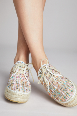 espadrille lace up sneakers