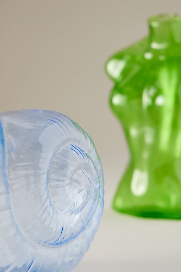 Slide View: 2: Anna + Nina Shell Glass Vase