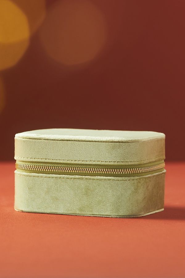 Slide View: 1: Arlet Flocked Velvet Jewelry Box